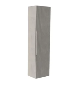 Colonna pensile sospesa decor bagno "canaletto" con 1 anta colore grigio caldo, 35x28x138 cm