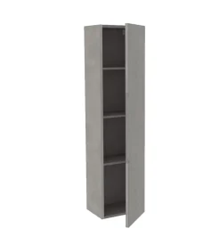 Colonna pensile sospesa decor bagno "canaletto" con 1 anta colore grigio caldo, 35x28x138 cm