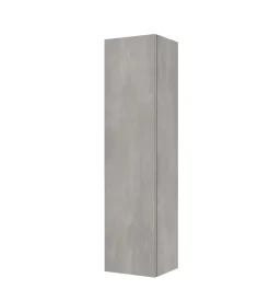 Colonna pensile sospesa decor bagno con 1 anta colore grigio caldo, 35x28x138 cm