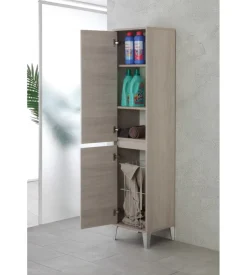 Colonna porta biancheria rovere chiaro 40x35x183 cm