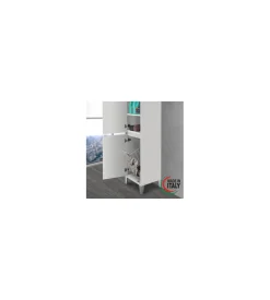 Colonna porta biancheria bianca 40x35x183 cm