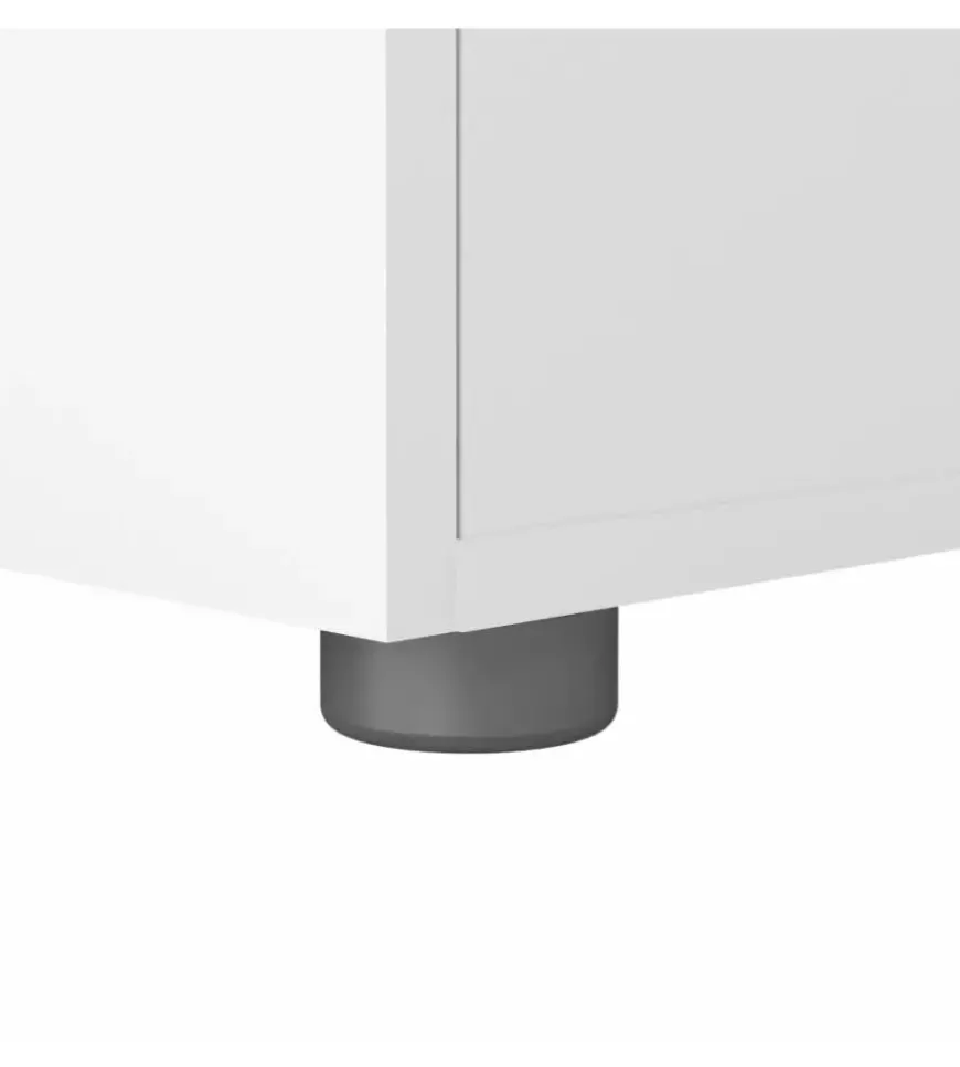 Comodino 2 cassetti "pepe" bianco 40x40,2x42,3 cm