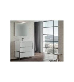 Composizione bagno "febe" bianco lucido 82x48x195 cm