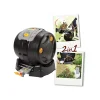 Compostiera da esterno g.f "easy mix composter" 2 in 1 in plastica riciclata, 60x50x65 cm