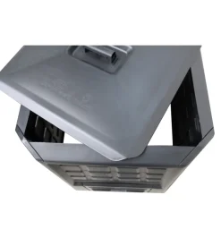 Compostiera da giardino 380 litri in polipropilene nero, 80x80x82 cm