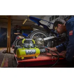 Compressore aria portatile a batteria ryobi "r18ac-0" 3,8l 18v solo corpo macchina