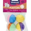 Confezione da 4 palline per gatti vitakraft in gomma naturale, diametro 4 cm