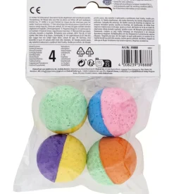 Confezione da 4 palline per gatti vitakraft in gomma naturale, diametro 4 cm