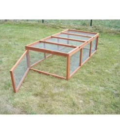 Conigliera da esterno in legno habrita "cl 1809" in pino 180x90x48 cm