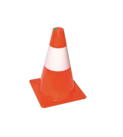 Cono segnaletico - bianco/rosso - h. 50 cm.