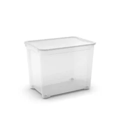 Contenitore con coperchio trasparente keter "tbox xl" in plastica 70,2 litri 55,6x39,1x42,2 cm