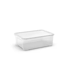 Contenitore con coperchio trasparente keter "tbox m" in plastica 31 lt 55,6x39,1x18,9 cm
