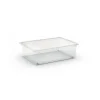 Contenitore con ruote keter "c-box l" in plastica trasparente 55x38,5x16,5 cm