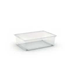 Contenitore con ruote keter "c-box l" in plastica trasparente 55x38,5x16,5 cm