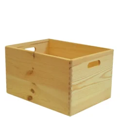 Contenitore multiuso in legno "wood box" marrone chiaro 60x40x23 cm