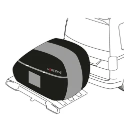 Copertura per portabici su gancio traino nordrive 190x50x130 cm - n60058