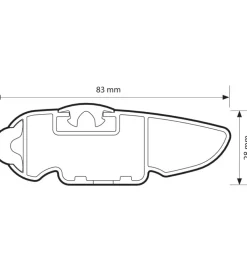 Coppia barre portatutto in alluminio silenzio - s - 108 cm  n15084