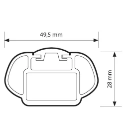 Coppia barre portatutto in alluminio rail pro - l - 127 cm  n15036