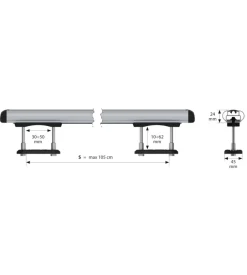 Coppia barre portatutto kuma in alluminio - s - 112 cm  n15002