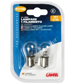 Coppia lampade 1 filamento 21w ba15s  58060