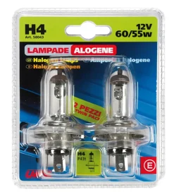 Coppia lampade h4 12v 60/55w twin d/blister  58043