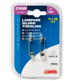 Coppia lampade siluro 10wsv8.5 11x38  58111