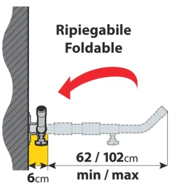 Coppia supporti da parete per box tetto tipo 2, orizzontale  n60051 - nordrive