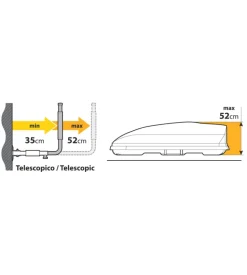 Coppia supporti da parete per box tetto tipo 1, laterale  n60050 - nordrive