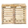 Copribidoni spazzatura habrita "cp 15090" in pino silvestre 150x90x120 cm