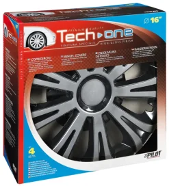 Copricerchi per auto "avera" silver & black - ø 16" pilot  31618