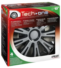 Copricerchi per auto "avera" silver & black - ø 13" pilot  31615