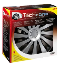 Copricerchi per auto "sepang" silver & black - ø 17" pilot  31659