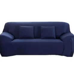 Copridivano 2 posti elasticizzato blu, 145-185 cm