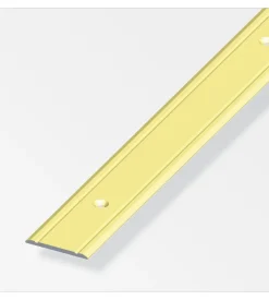 Coprisoglia  30 x 2  alluminio ottonato  forato  1 metro.