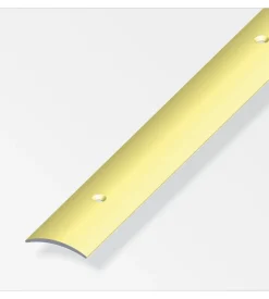 Coprisoglia  30 x 5  alluminio ottonato  forato  1 metro.