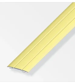 Coprisoglia 37x2,5 alluminio ottonato autoadesivo 1 metro.