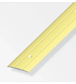 Coprisoglia 37x2.5 alluminio ottonato forato - 1 metro.