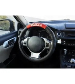 Coprivolante universale per auto sparco nero e rosso