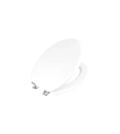 Copriwater sedile wc, modello bern in legno laccato, bianco