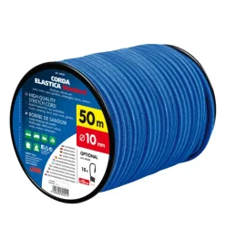 Corda elastica blu, bobina diametro 10 mm lunghezza 50 metri - lampa