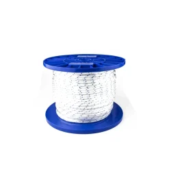 Corda in poliestere  ø 6 mm. bianco/blu 120 mt.