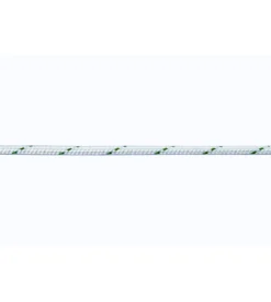 Corda in poliestere ø 5 mm. bianco con segnalino verde 80 mt.