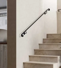 Corrimano in ferro verniciato metal expert colore grigio, 2 metri