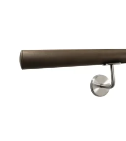 Corrimano tondo in ferro zincato ruggine da 2 metri - kit completo con ancoraggio