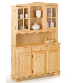 Credenza 2 ante + 3 cassetti in pino massello finitura naturale.