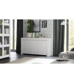Credenza "firenze" 3 ante bianco opaco, 138x81x42 cm