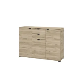 Credenza "pamplona" 3 ante e 2 cassetti, 135x40x95 cm