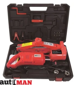 Cric elettrico di emergenza con chiave ad impulsi per cambio gomme, portata 2 tonnellate- automan