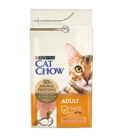 Crocchette per gatto adulto "cat chow" all'anatra, 1,5 kg - purina