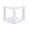 Cubo multifunzione tavolino e comodino in mdf e pvc bianco 40x40x38 cm